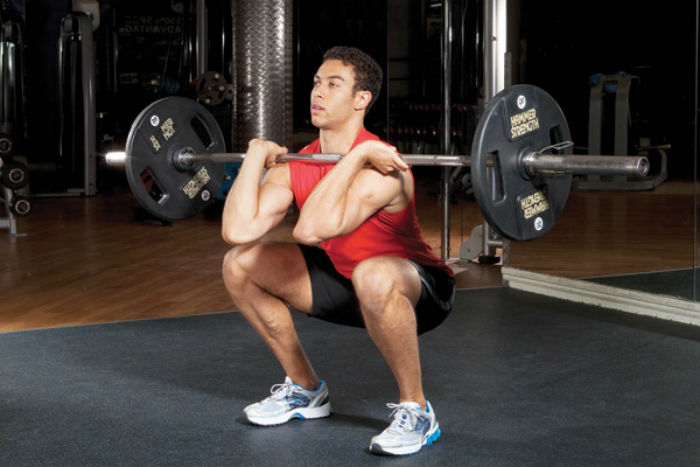 Front squats workout