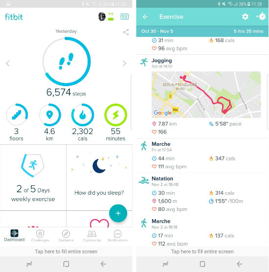 Fitbit Built-In Calorie Counter