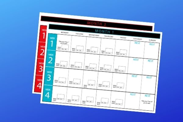 INSANITY Max 30 Calendar and Schedule