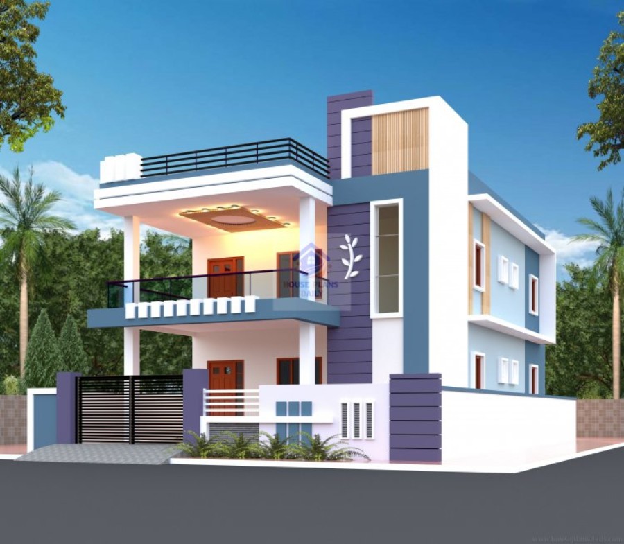 simple normal house front elevation design