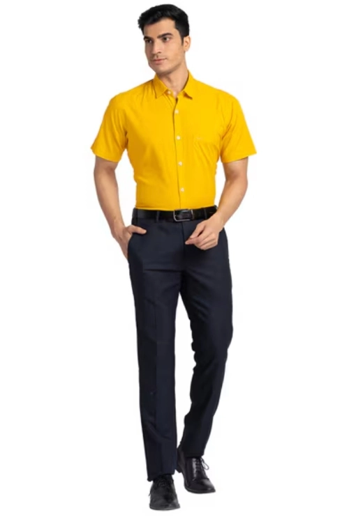 Black Pant With Yellow Shirt