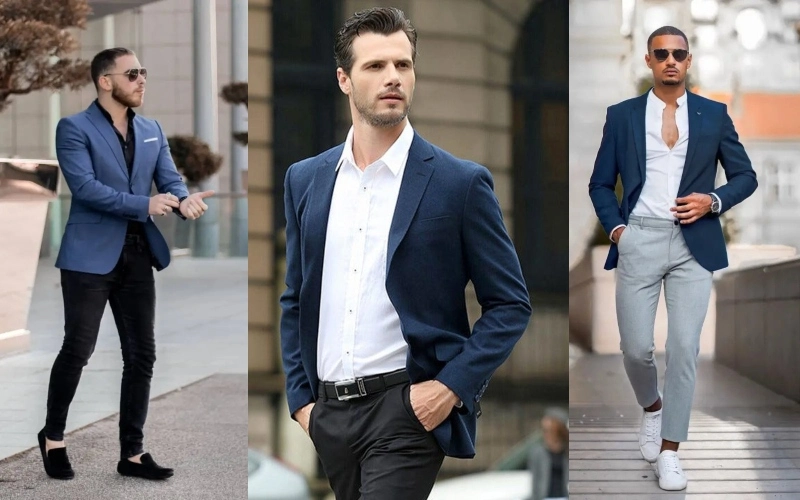 10 Navy Blue Blazer Combination Ideas for Men